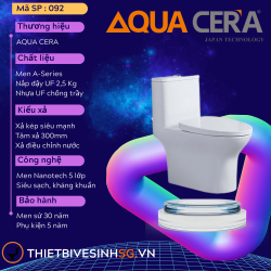 BỒN CẦU LIỀN KHỐI CAO CẤP AQUA CERA - Mã SP 092