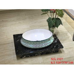 Chậu Lavabo chậu sứ hoa văn 1527