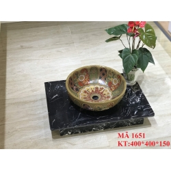 LAVABO HOA VĂN VÀNG ĐỒNG Mã SP - 1651