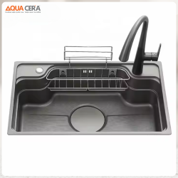Châu Rửa Chén Inox Phủ Nano Đen AQUACERA-8050HQE