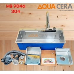 CHẬU RỬA CHÉN INOX 304 HIỂN THỊ NHIỆT ĐỘ 3 PHÍM BẤM CHỨC NĂNG 90 x 46 cm