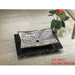 Lavabo hoa văn nghệ thuật 9633-1 đặt bàn