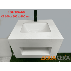 BÀN ĐÁ LAVABO-HỘP TRẮNG MẶT ĐÁ CHỐNG TRẦY - BDHT06-60