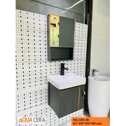 BỘ TỦ CHẬU LAVABO TRẮNG ĐEN - Mã SP 2201-40