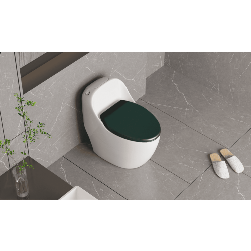 CẦU TRỨNG LIỀN KHỐI AQUA CERA TRẮNG NẮP XANH Mã SP 089-TX
