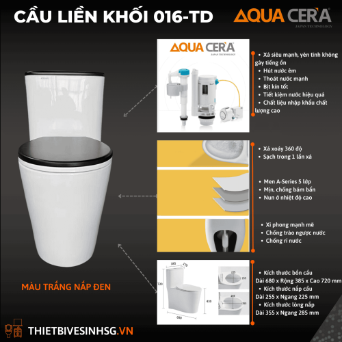 CẦU LIỀN KHỐI - NẮP UF TRẮNG ĐEN Mã SP 016-TX