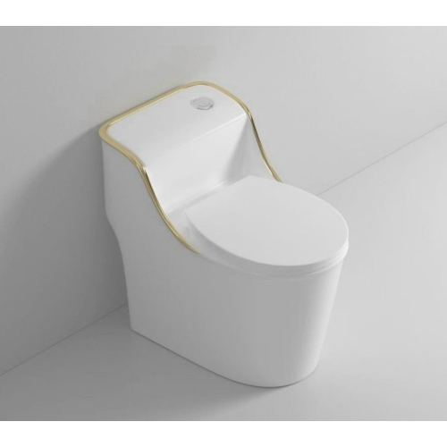 BỒN CẦU LIỀN KHỐI TRẮNG - VIỀN VÀNG - CM04