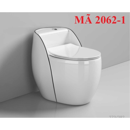 BỒN CẦU LIỀN KHỐI TRẮNG VIỀN ĐEN - 2062-1