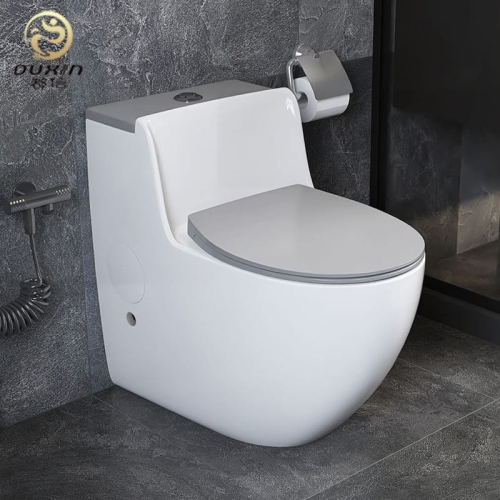 BỒN CẦU LIỀN KHỐI TRẮNG - NẮP XÁM 2063-2