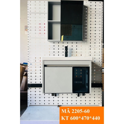 BỘ TỦ GƯƠNG LAVABO ĐEN TRẮNG - Mã SP 2205-60