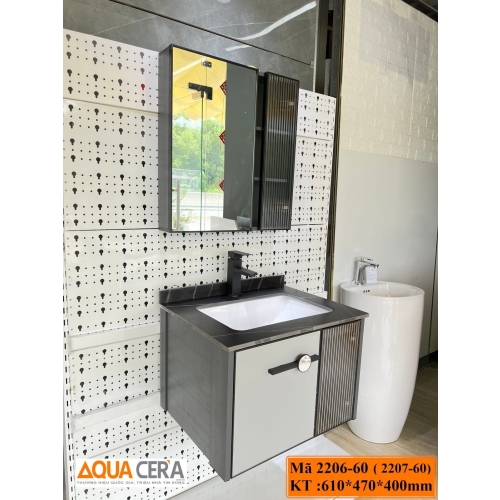 BỘ TỦ GƯƠNG CHẬU LAVABO MẶT ĐÁ Mã SP 2207-60