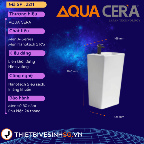 LAVABO LIỀN KHỐI VUÔNG - 2211