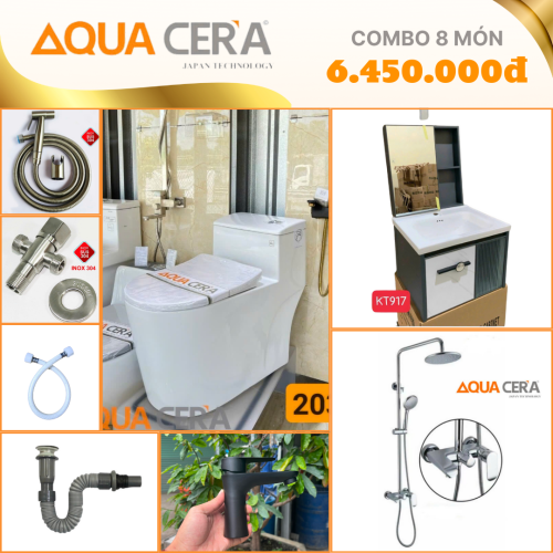 COMBO NHÀ VỆ SINH 8 MÓN  6450K - CB04
