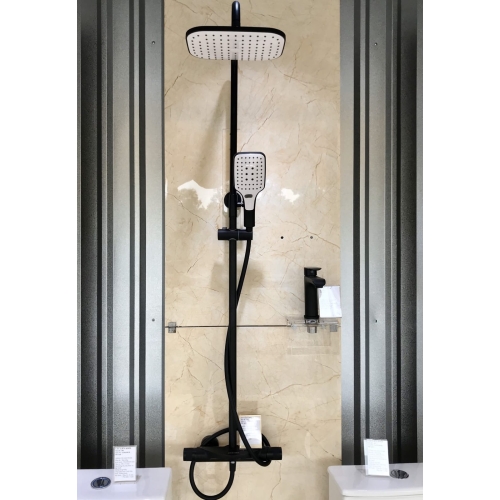 BỘ VÒI SEN CÂY CAO CẤP - MÀU TRẮNG ĐEN - V4702-1