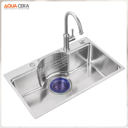 Chậu Rửa Chén 1 Hộc Inox 304 AQUACERA-7546 HQ