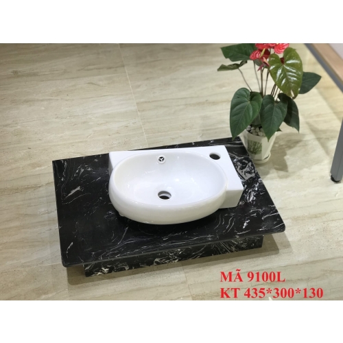 LAVABO TREO TƯỜNG HÌNH CẦU- MÀU TRẮNG 9100L