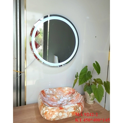 LAVABO CHẬU SỨ HOA VĂN VÀNG 9242-2