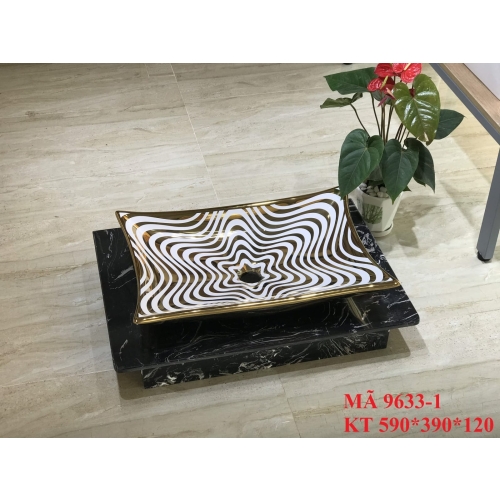 Lavabo hoa văn nghệ thuật 9633-1 đặt bàn