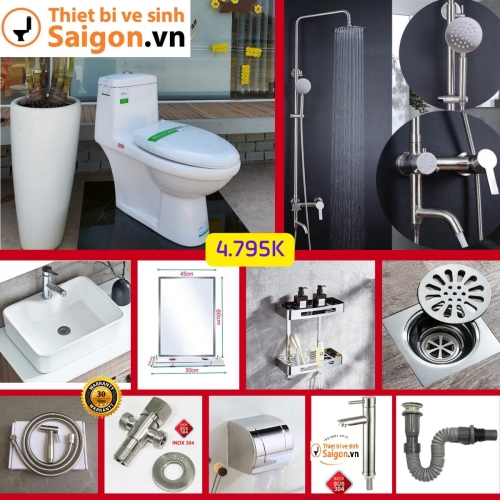 COMBO GIÁ RẺ THÁNG 3 TRỌN BỘ THIẾT BỊ VỆ SINH NHÀ TẮM - 02