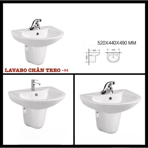 LAVABO CHÂN TREO TRẮNG - 04