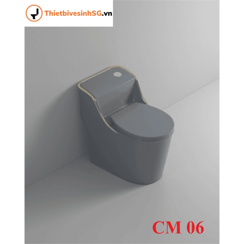BỒN CẦU LIỀN KHỐI XÁM - VIÊN VÀNG - CM06