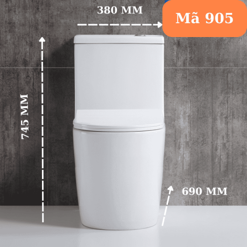 BỒN CẦU LIỀN KHỐI ATOLY (D675 x R385 x C745 mm) - 905