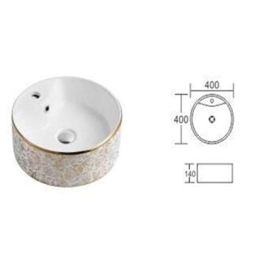 LAVABO CHẬU SỨ VÂN VÀNG ĐẶT BÀN - M801