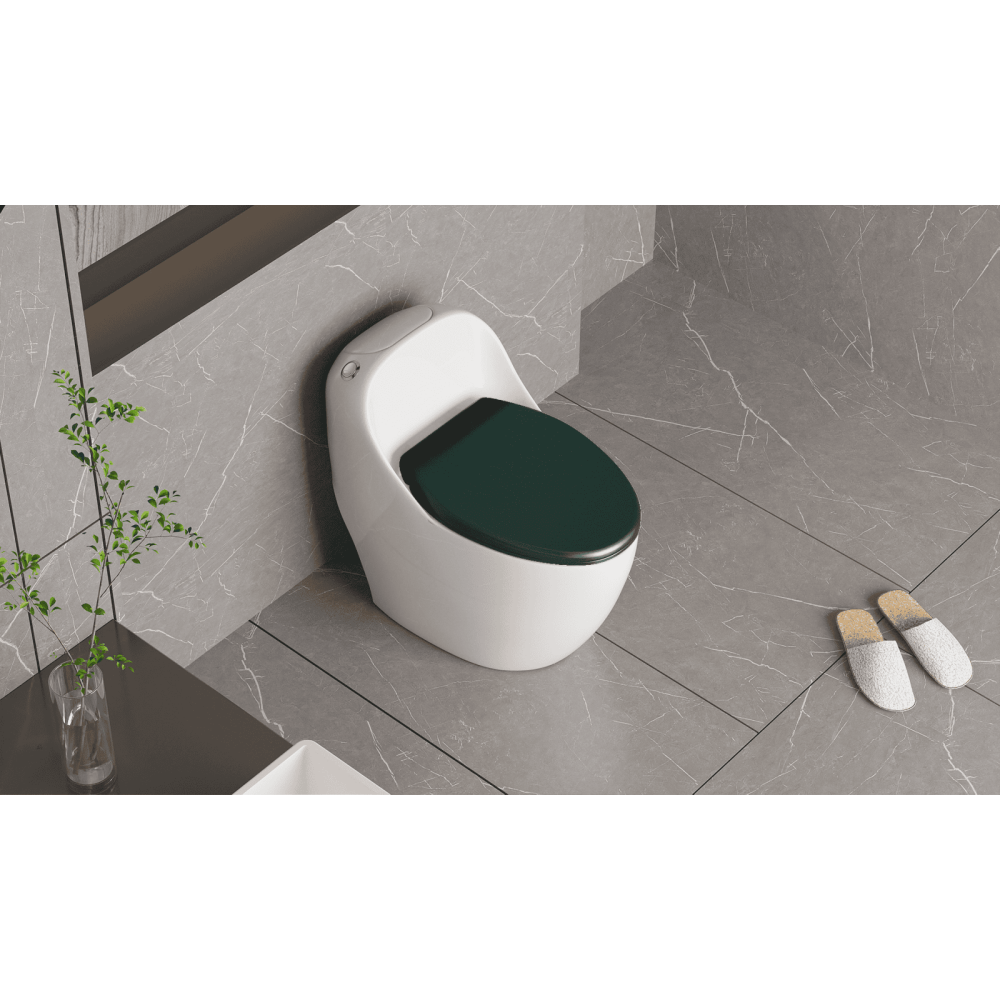CẦU TRỨNG LIỀN KHỐI AQUA CERA TRẮNG NẮP XANH Mã SP 089-TX