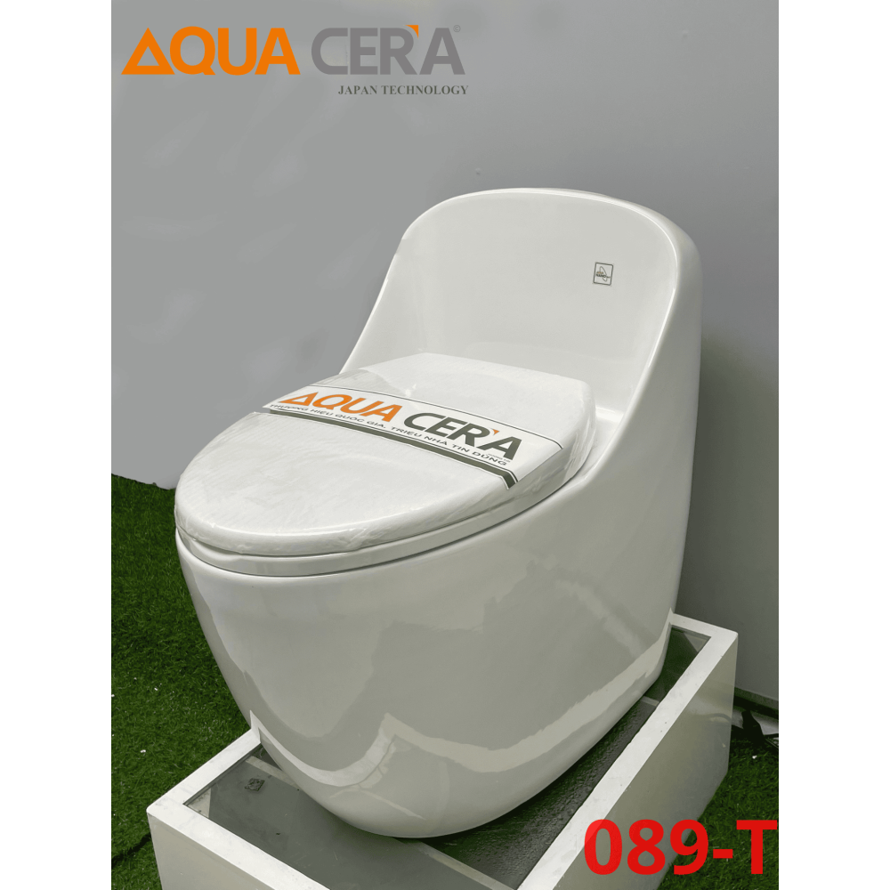 CẦU TRỨNG LIỀN KHỐI AQUA CERA MÀU TRẮNG Mã SP 089-T