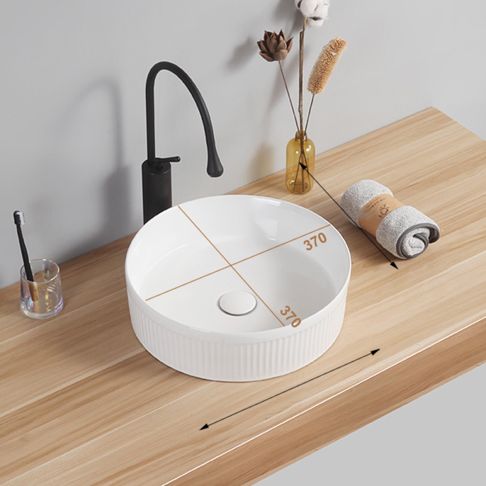 LAVABO SỌC VIỀN TRẮNG ĐẶT BÀN - 106