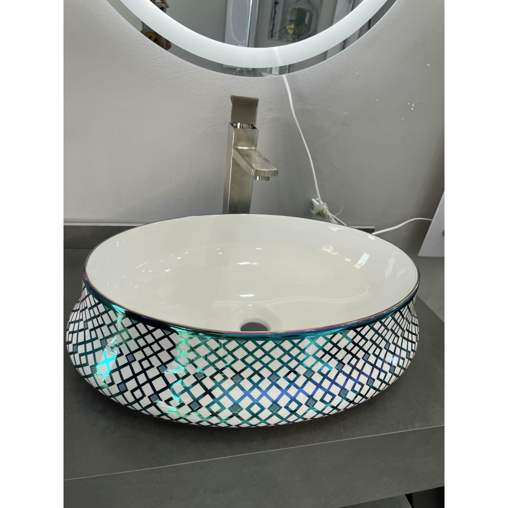 Chậu Lavabo chậu sứ hoa văn 1527