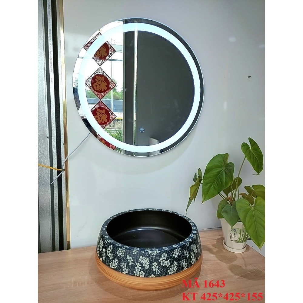 LAVABO CHẬU SỨ HOA VĂN - 1643