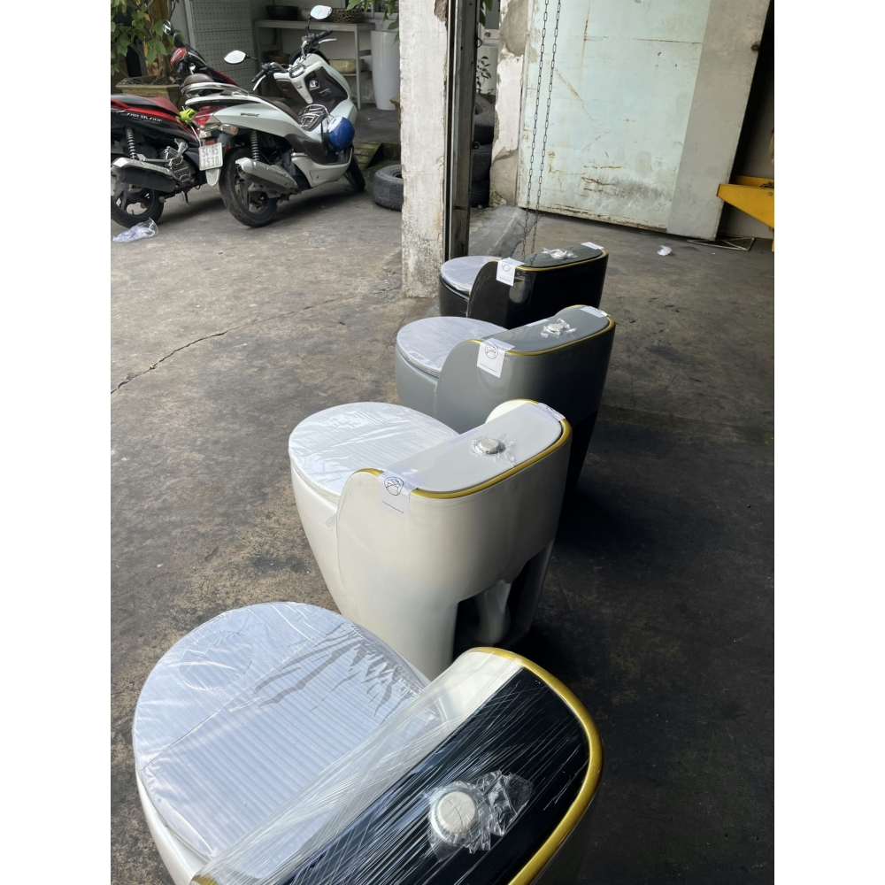 CẦU TRỨNG LIỀN KHỐI AQUA CERA TRẮNG-ĐEN MÃ SP 2064-4