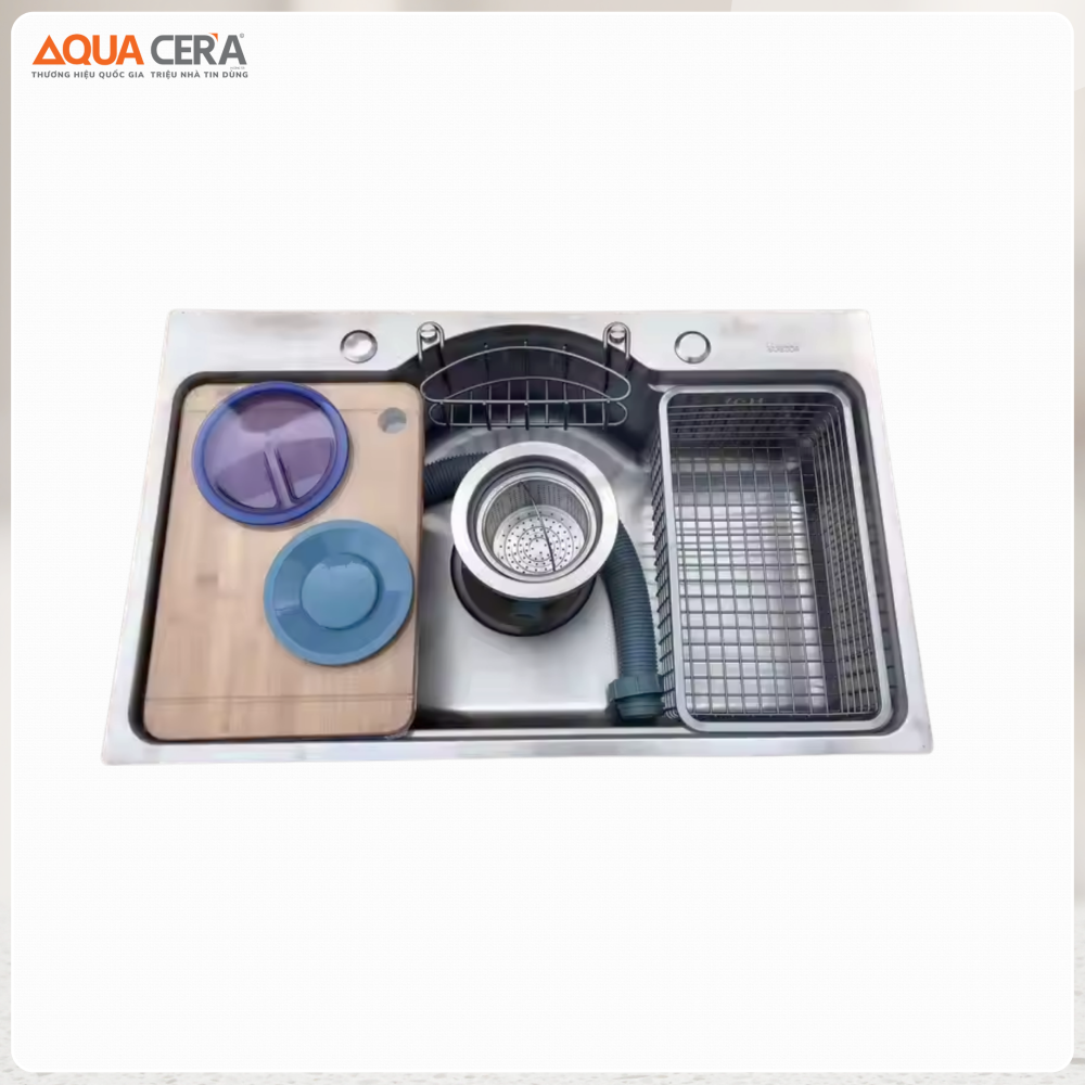 Chậu Rửa Chén 1 Hộc Inox 304 AQUACERA-7546 HQ