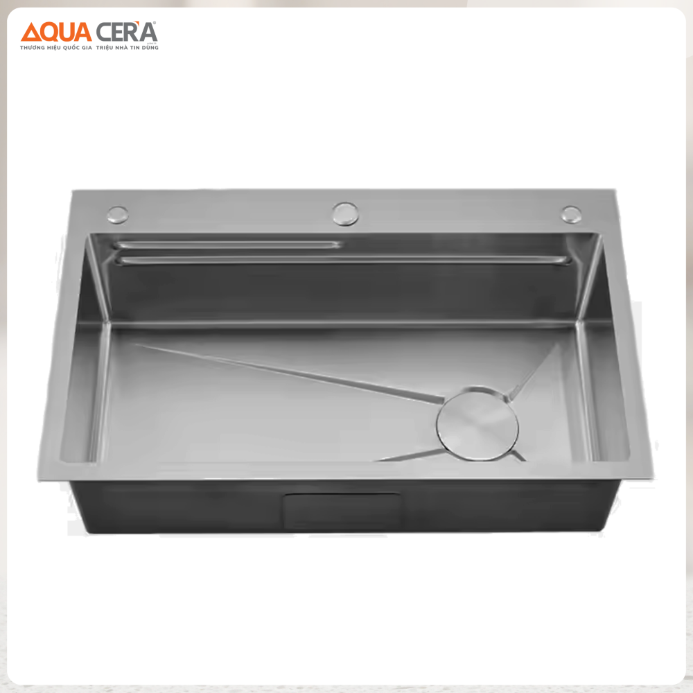 Chậu Rửa Chén INOX 304 Âm Bàn Dày 3mm AQUACERA-8346