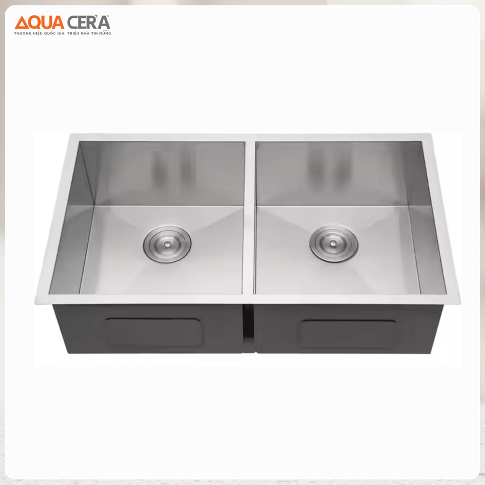 Chậu Rửa Chén INOX 304 Âm Bàn Dày 3mm AQUACERA-9046DX