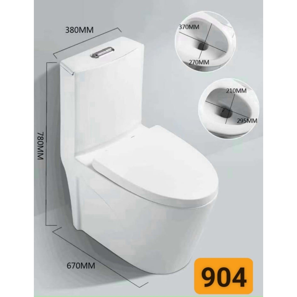 BỒN CẦU LIỀN KHỐI (Kích thước 690x370x770mm) - 904