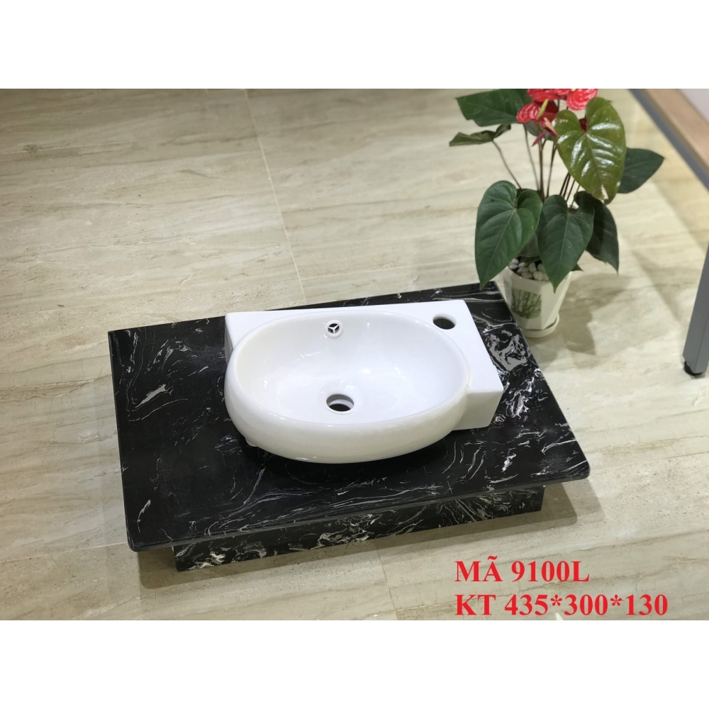 LAVABO TREO TƯỜNG HÌNH CẦU- MÀU TRẮNG 9100L
