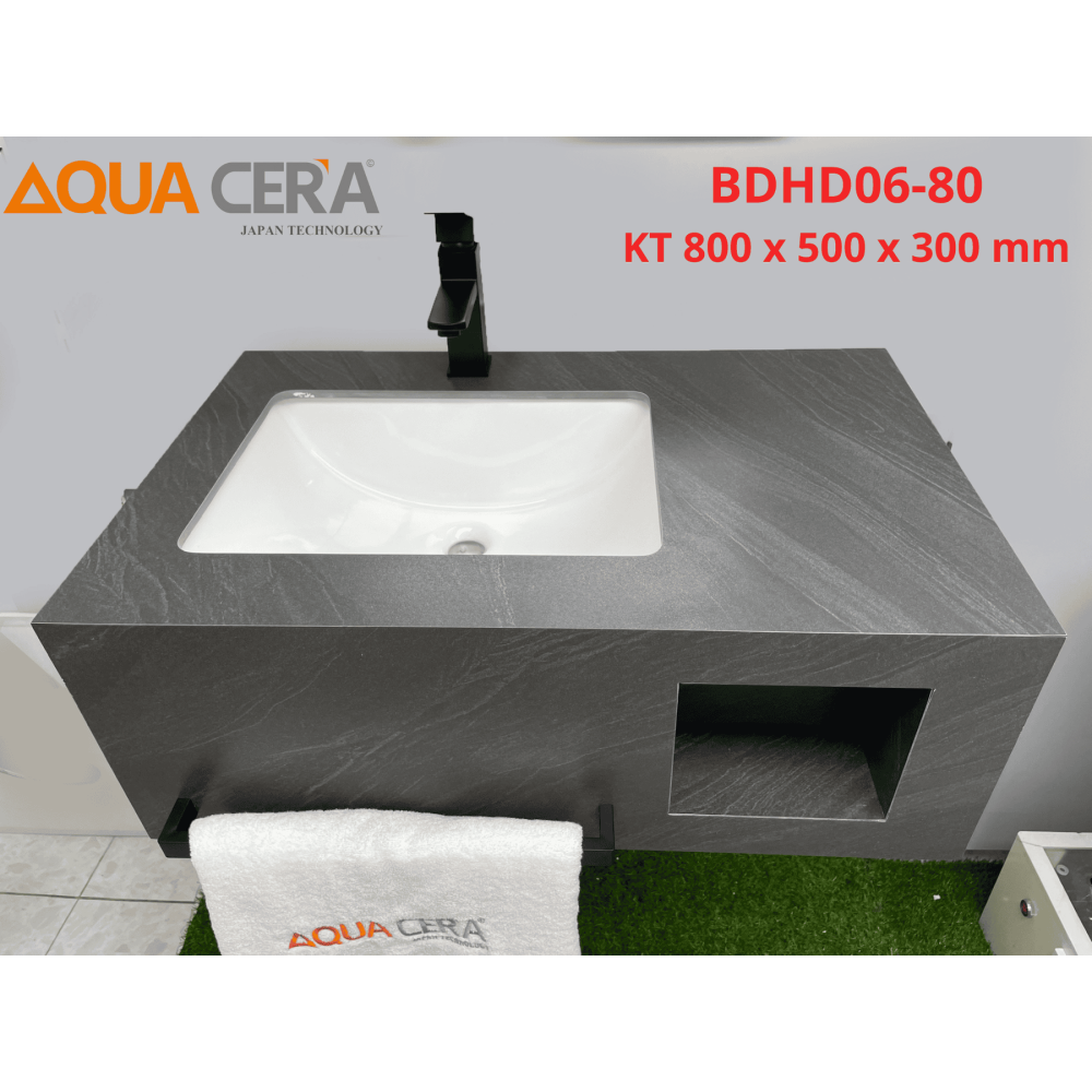 BÀN ĐÁ LAVABO - HỘP TRẮNG - BDHD06-80