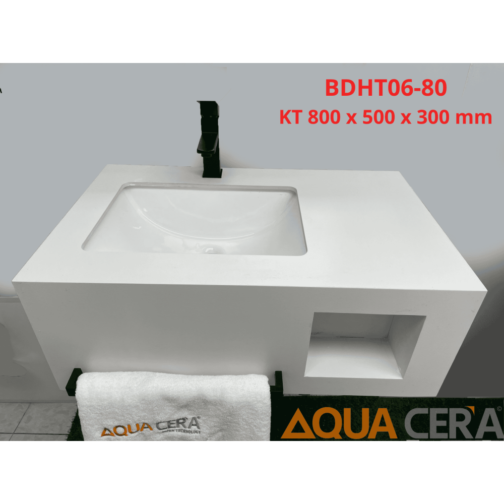 BÀN ĐÁ LAVABO - HỘP TRẮNG - BDHT06-80