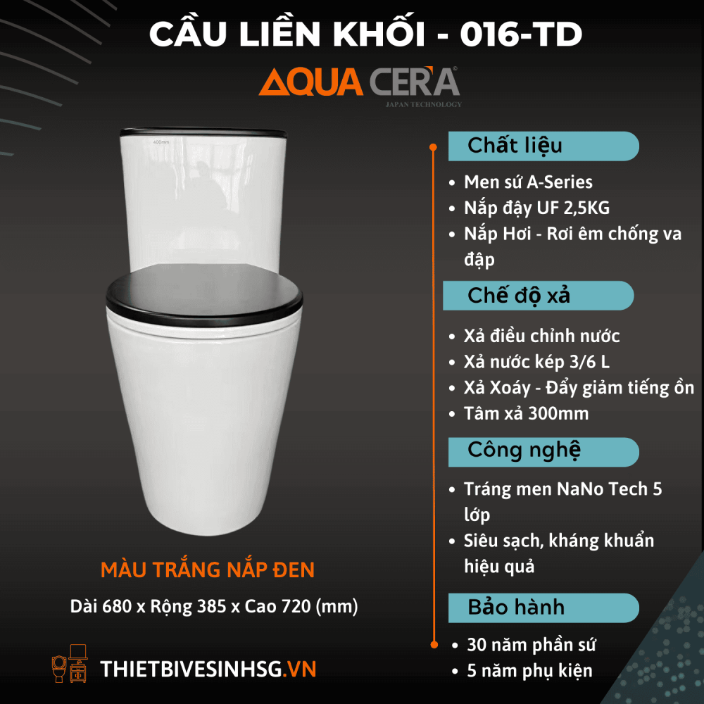 CẦU LIỀN KHỐI - NẮP UF TRẮNG ĐEN Mã SP 016-TX