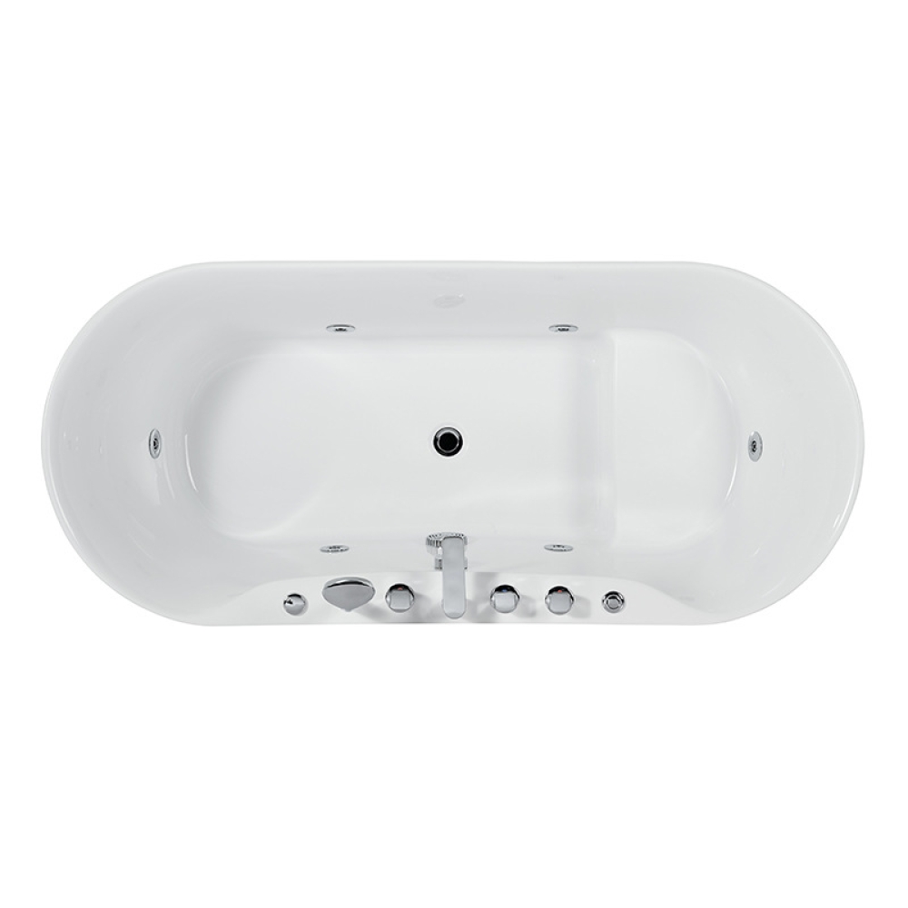 Bồn tắm acrylic hình thỏi vàng massage (Viền Mỏng) - AQUACERA - 004