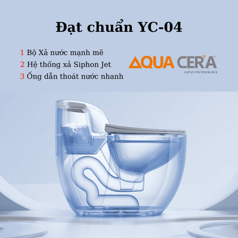 CẦU TRỨNG LIỀN KHỐI AQUA CERA XÁM MÃ SP 2064-2