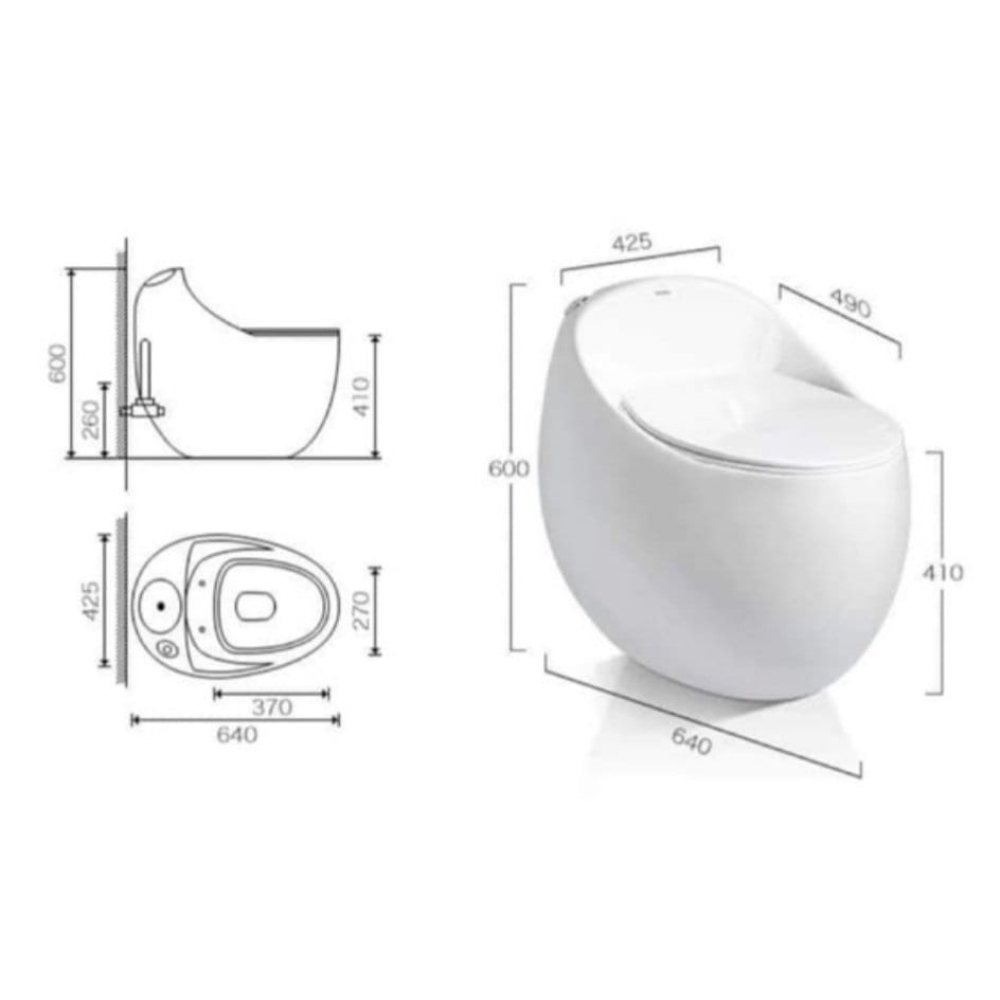 BỒN CẦU TRỨNG MÀU TRẮNG - T09