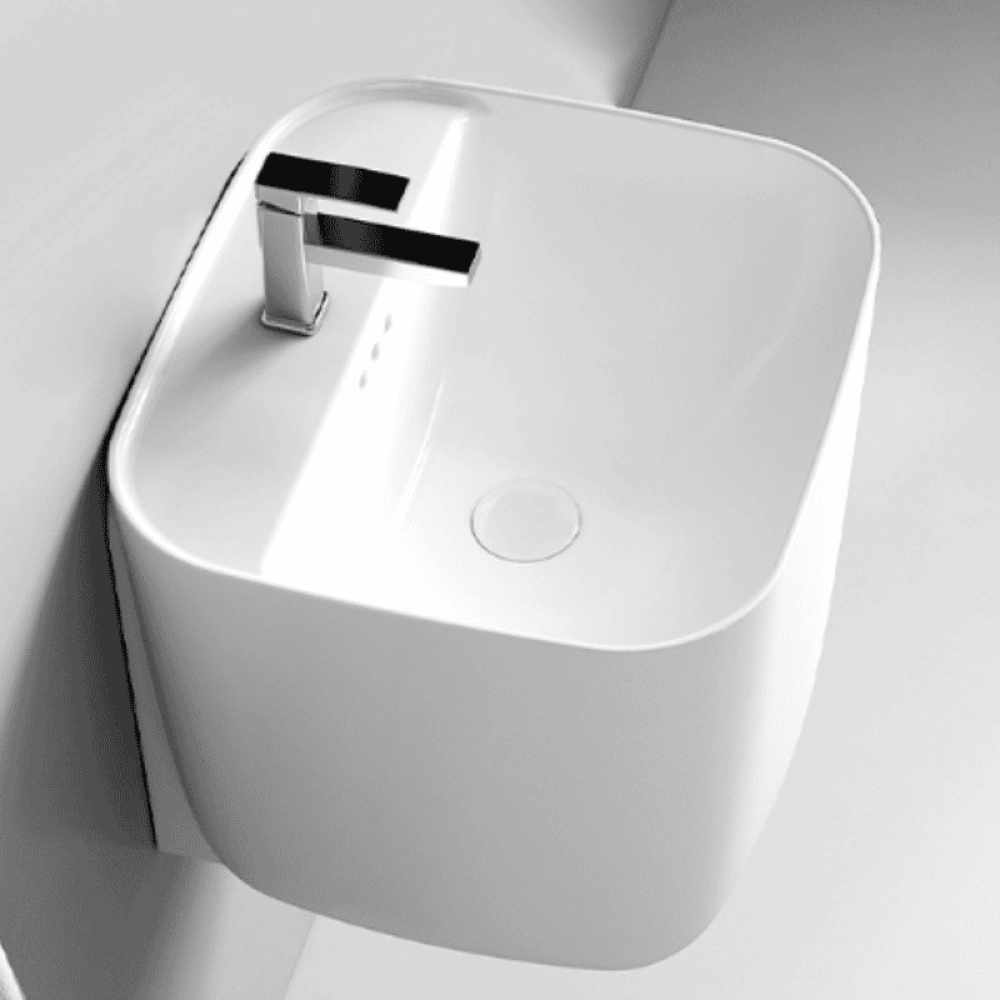 LAVABO LIỀN KHỐI TREO MÀU TRẮNG 201
