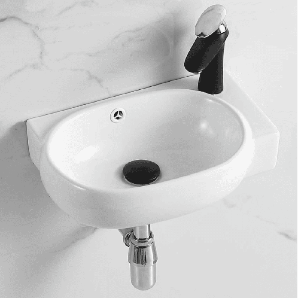 LAVABO TREO TƯỜNG HÌNH CẦU- MÀU TRẮNG 9100L