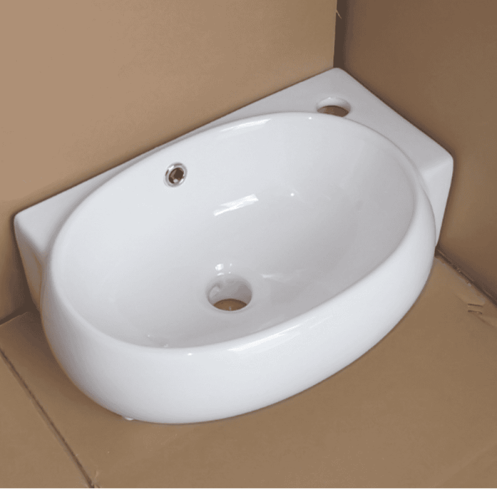 LAVABO TREO TƯỜNG HÌNH CẦU- MÀU TRẮNG 9100L