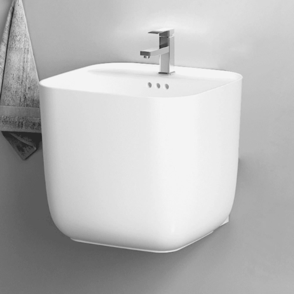 LAVABO LIỀN KHỐI TREO MÀU TRẮNG 201