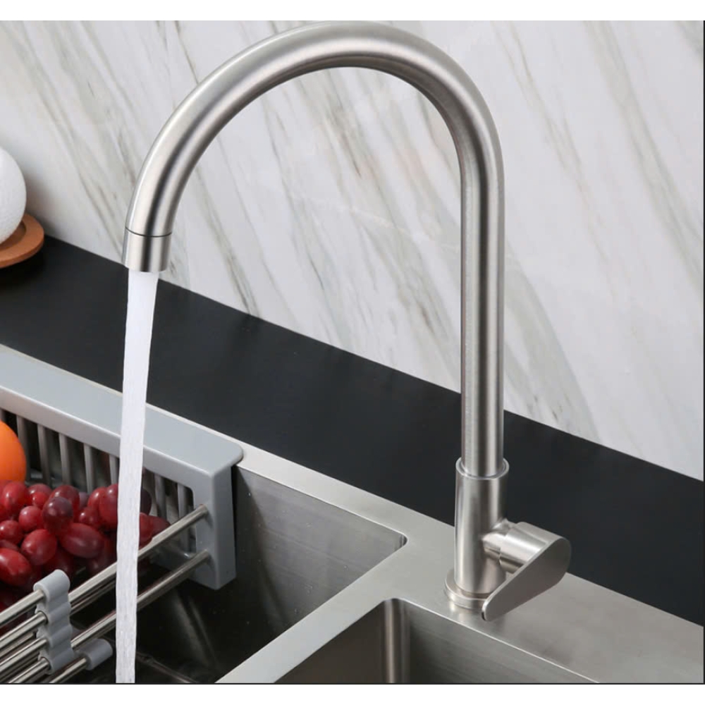 CHẬU RỬA CHÉN 2 HỘC NANO ĐEN - CÓ HỘC VẮT DAO - VÒI INOX LẠNH 8245AE