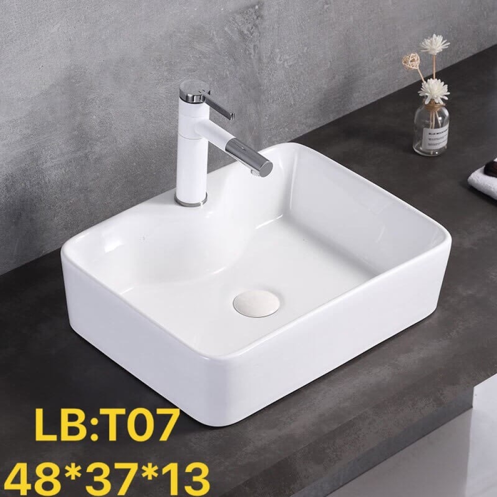 LAVABO CHẬU SỨ VUÔNG ĐẶT BÀN - 802
